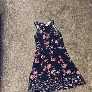 Rewind Navy Floral Mini Dress